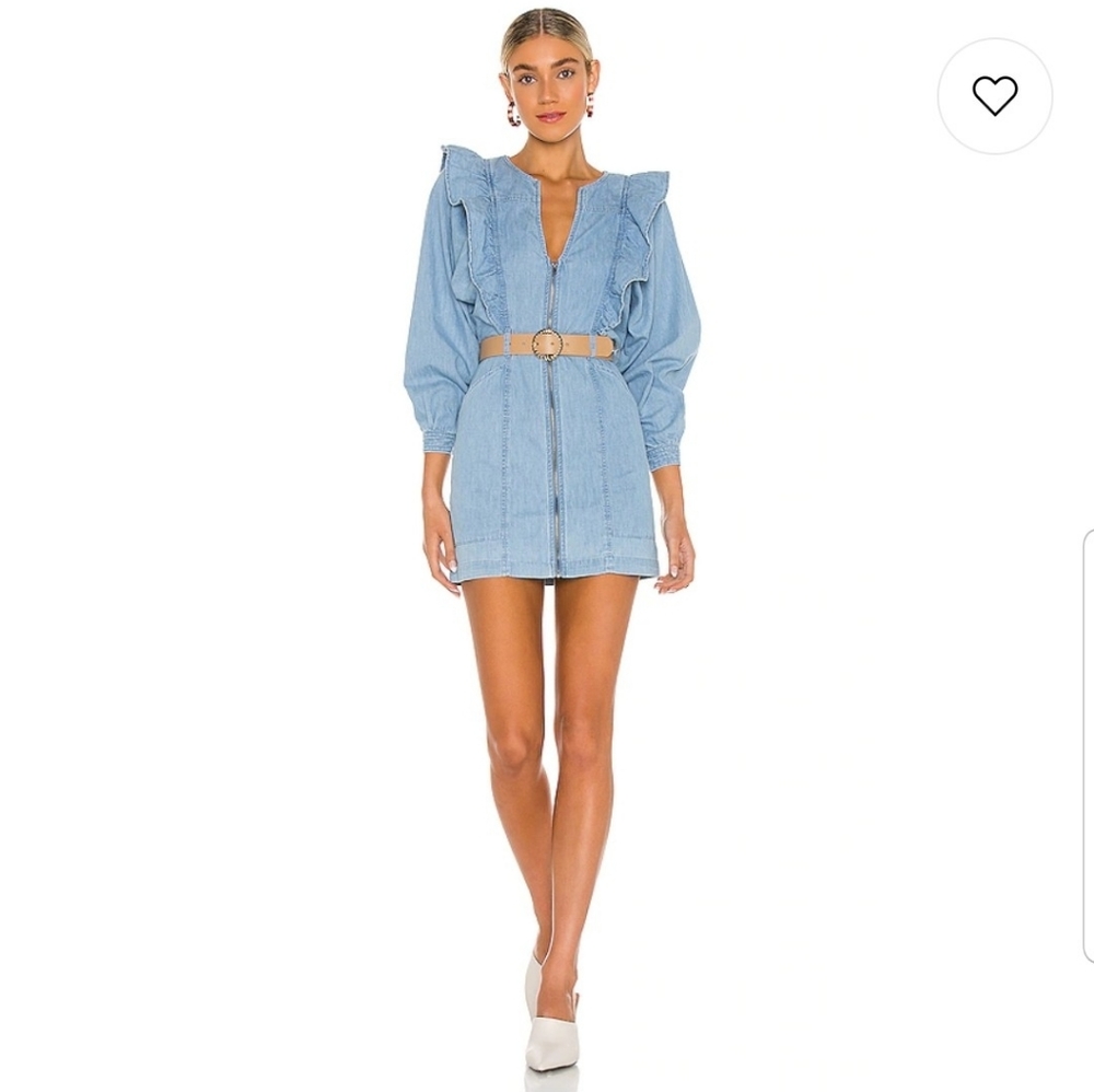 Free People Imogene mini dress in May Blue Large